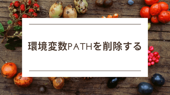 [Mac]環境変数PATHを削除する